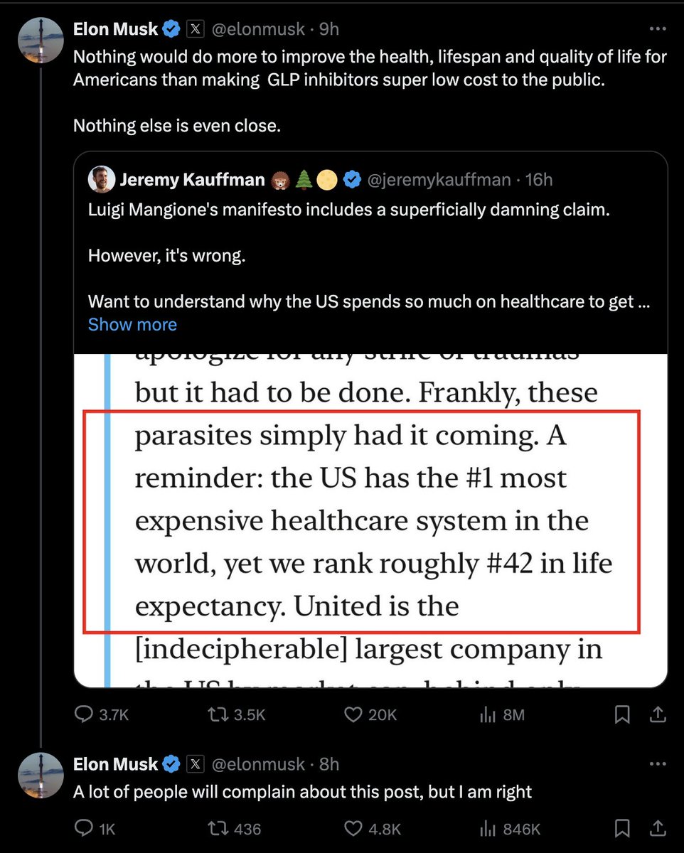 Fascinating the divergent ways that two new classes of therapeutics - mRNA and GLP1 inhibitors - have been received by the public. Both have undergone extensive testing that establish their short-term safety and health benefits, with questions lingering (because of their newness)