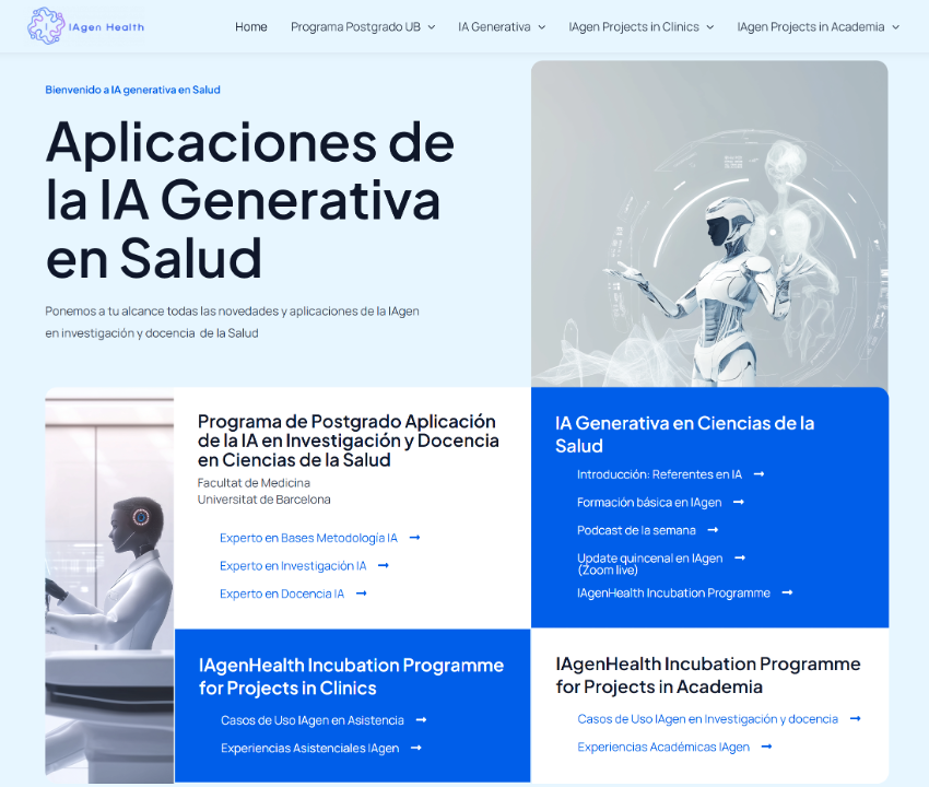 🚀 Abierta la pre-inscripción del Experto en Uso Avanzado de Inteligencia Artificial en Investigación en Ciencias de la Salud del Programa de Postgrado IA de la Facultad de Medicina de la <a href="/UniBarcelona/">Universitat de Barcelona</a>.

🎯 Objetivo docente: integrar la IA en cada uno de los pasos que conforman