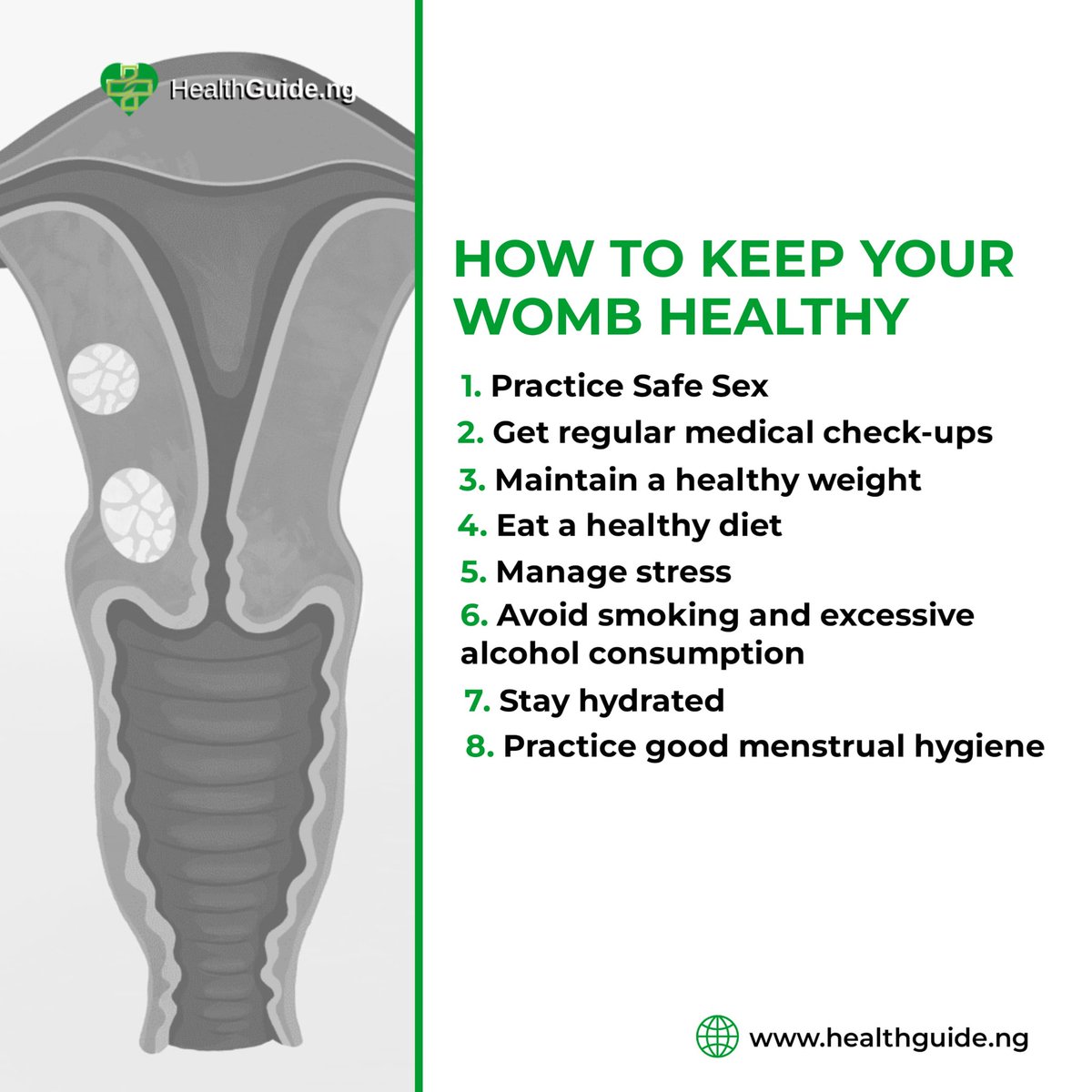 HealthGuideNG's tweet photo. 🌸 How to Keep Your Womb Healthy: Essential Tips for Women 🌸

The womb, also known as the uterus, is a remarkable organ crucial for a woman’s reproductive health. 

Here are practical tips to ensure your womb stays healthy and strong! 💪✨

LINK 🔗 THE FULL ARTICLE below 👇 https://t.co/VSpPZaImfS