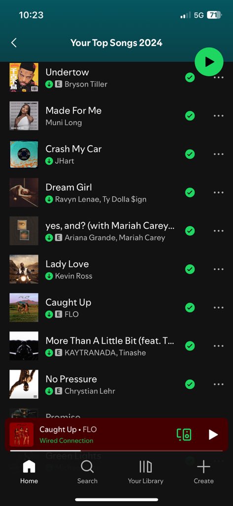 offtaylorgray's tweet photo. My most played songs of 2024 https://t.co/kSmUkxE60S