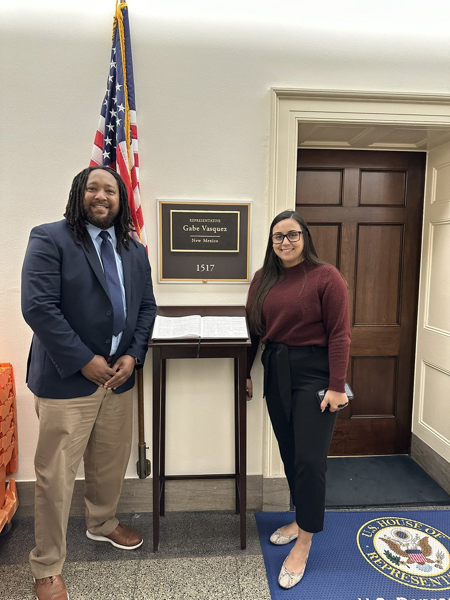 CLBrembry's tweet photo. I’m still on the House side this afternoon meeting with Congressman @RepGabeVasquez and Audrey Jimenez, Director of Ops. Thank you for taking the time to listen to our legislative goals and for supporting this nation’s veterans.

#IAVACavalry #IAVA https://t.co/JF1sL5q7Hg