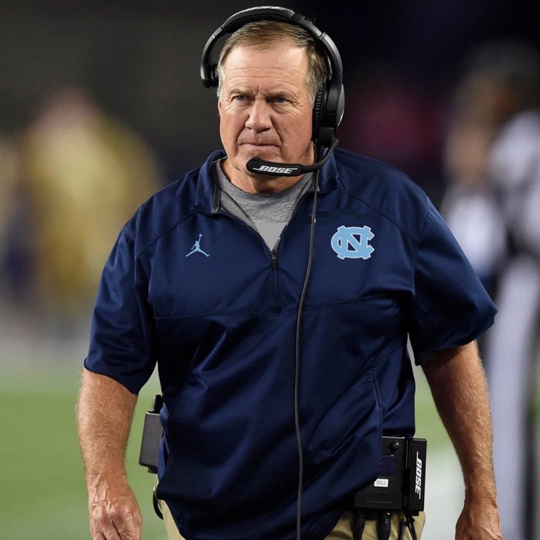 According to sources, a lot of Bill Belichick’s motivation in coming to Carolina revolves around honoring his father’s legacy (UNC assistant ‘53-‘55) and views Carolina in high regard because of him.

In his initial interview, he said his first words growing up were “Duke Sucks.”