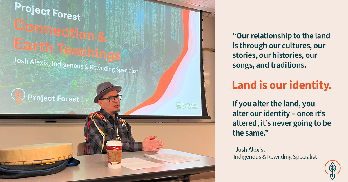 ProjectForest_'s tweet image. Project Forest&apos;s Josh Alexis shared First Nations perspectives and Earth Teachings at @UofAALES Forestry Ecosystems class. Thanks to @charlesnock for having us! 🌲 #ProjectForest #IndigenousKnowledge