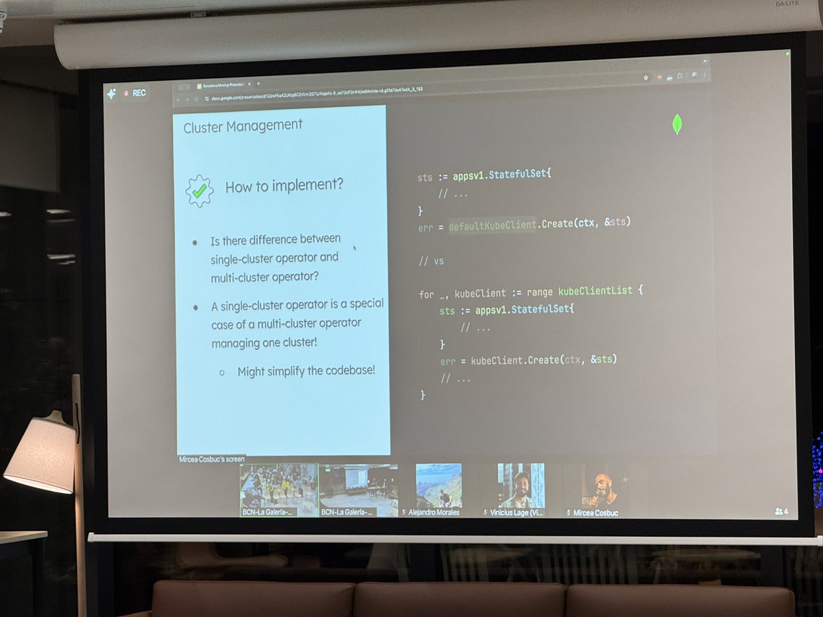 cloudnativebcn's tweet image. A single-cluster operator is just a special case of a multi-cluster operator. @MongoDB #cnbcn