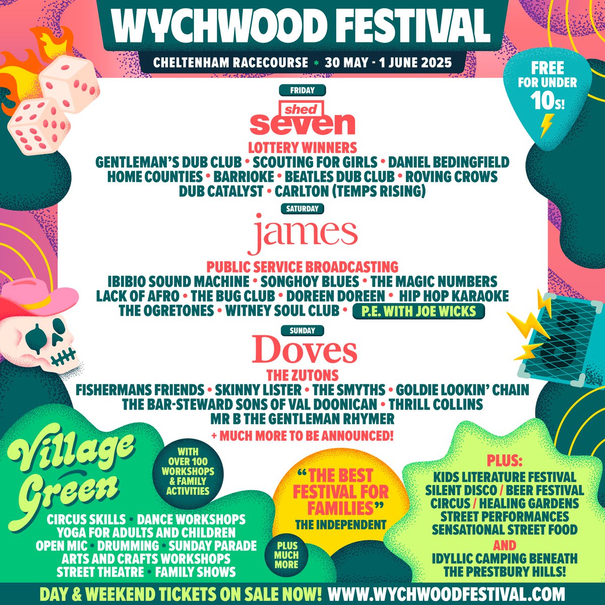 WychwoodFest's tweet photo. We’re so excited to announce @shedseven, @dovesmusicblog alongside @wearejames as your 2025 headliners! 🙌

Plus soooo much more! 

This year is going to be incredible! Day &amp; Weekend Tickets on sale now! 🎟️

👉 https://t.co/EyxykZ5OTo https://t.co/ngVW0kF3aG