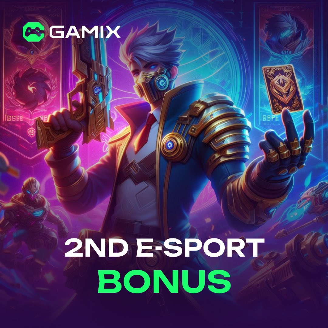 gamixvip's tweet photo. Have you heard about Gamix's 2nd E-Sport Bonus? 🎮 Boost your gameplay with a 75% match on your second deposit, up to $1,000, plus 15 Free Spins on slots!

Check out our official website and grap your e-sport bonus now 👉 https://t.co/iUpHsIQ9nY https://t.co/xeG3llBra0