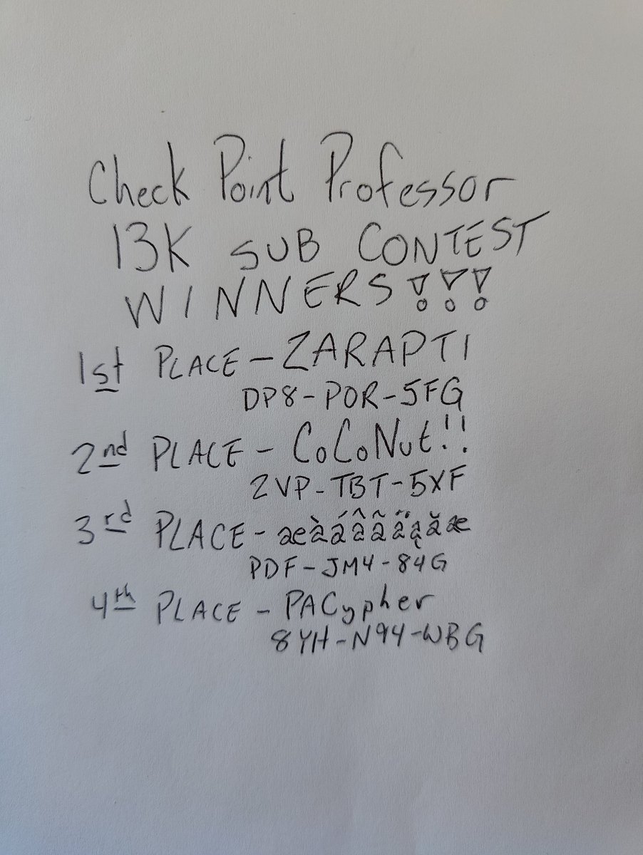 CheckpointProfessor (@checkpointprof) on Twitter photo Contest winner! 
Congrats to the amazing winners! Next epic SMM2 level contest at 15k! Contest winner! 
Congrats to the amazing winners! Next epic SMM2 level contest at 15k!