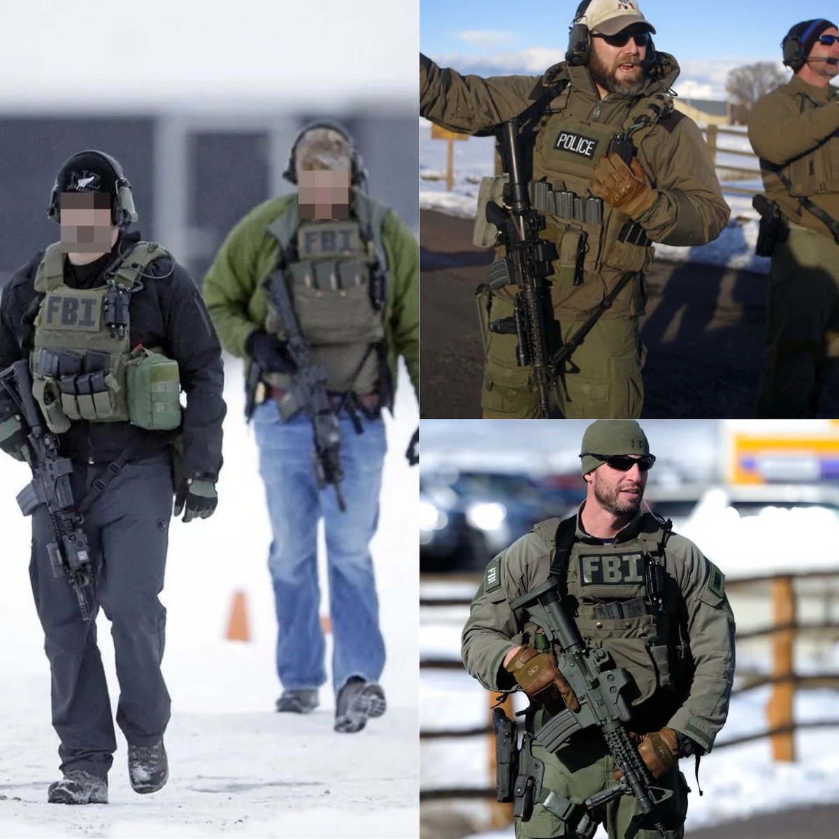 Federal Bureau of Investigation Hostage Rescue Team (HRT) agents during the Malheur National Wildlife Refuge standoff, 2016.