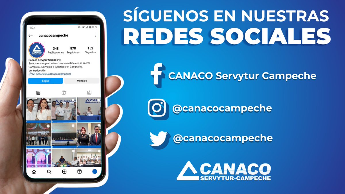 ¡Conéctate con nosotros!

Sigue nuestras redes sociales oficiales y mantente informado sobre eventos, noticias, promociones exclusivas y todo lo que hacemos. 🌟

Sé parte de nuestra comunidad digital y no te pierdas ninguna actualización.

#TeamCANACO #FamiliaCANACO
