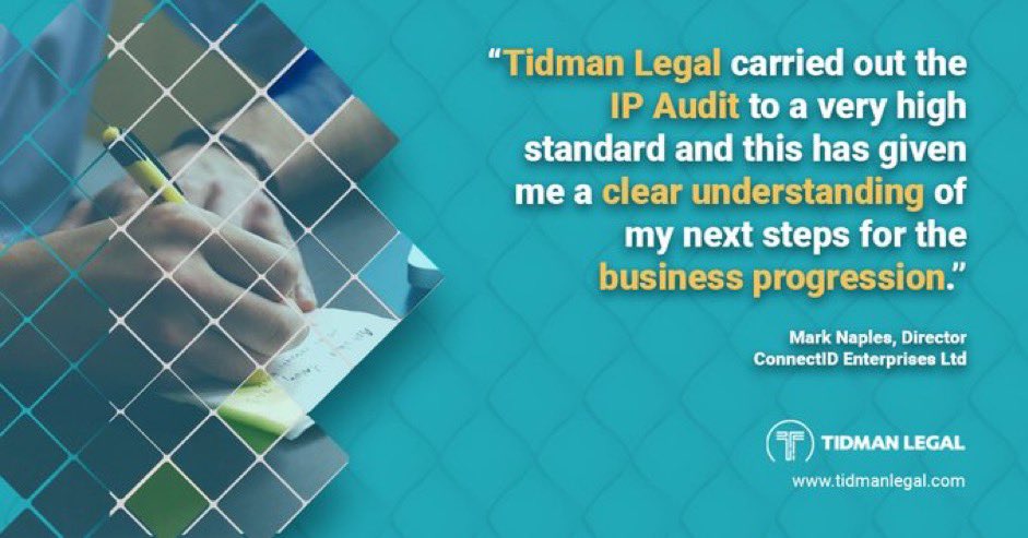 At Tidman Legal, our highly experienced team can assist you with brand and copyright clearance, as well as trademark protection, both in the UK and overseas.

Speak to one of our intellectual property solicitors now on 0131 478 4724 or visit: tidmanlegal.com