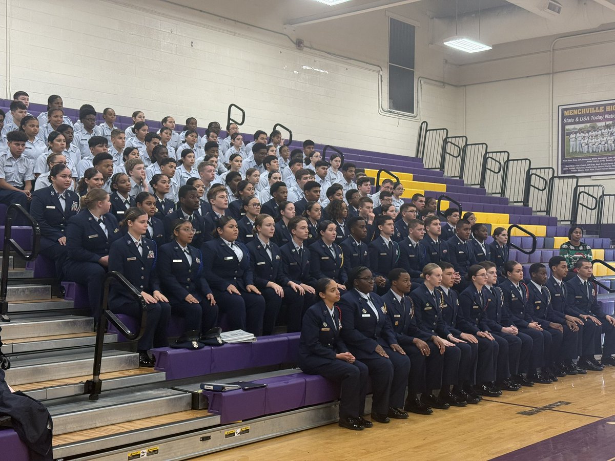 jasonhollar's tweet photo. AFJROTC Inspection Day! 💜💛💜💛 #teamMHS https://t.co/NqzJoEc83n