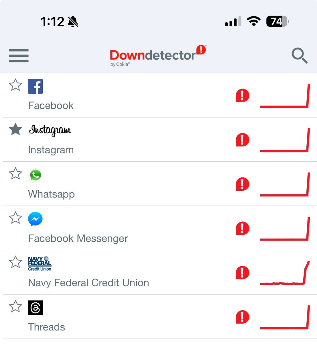 TSbyJacki's tweet photo. Just here like last time. #FBdown. Also the other meta platforms. https://t.co/iyY6ldEnFn