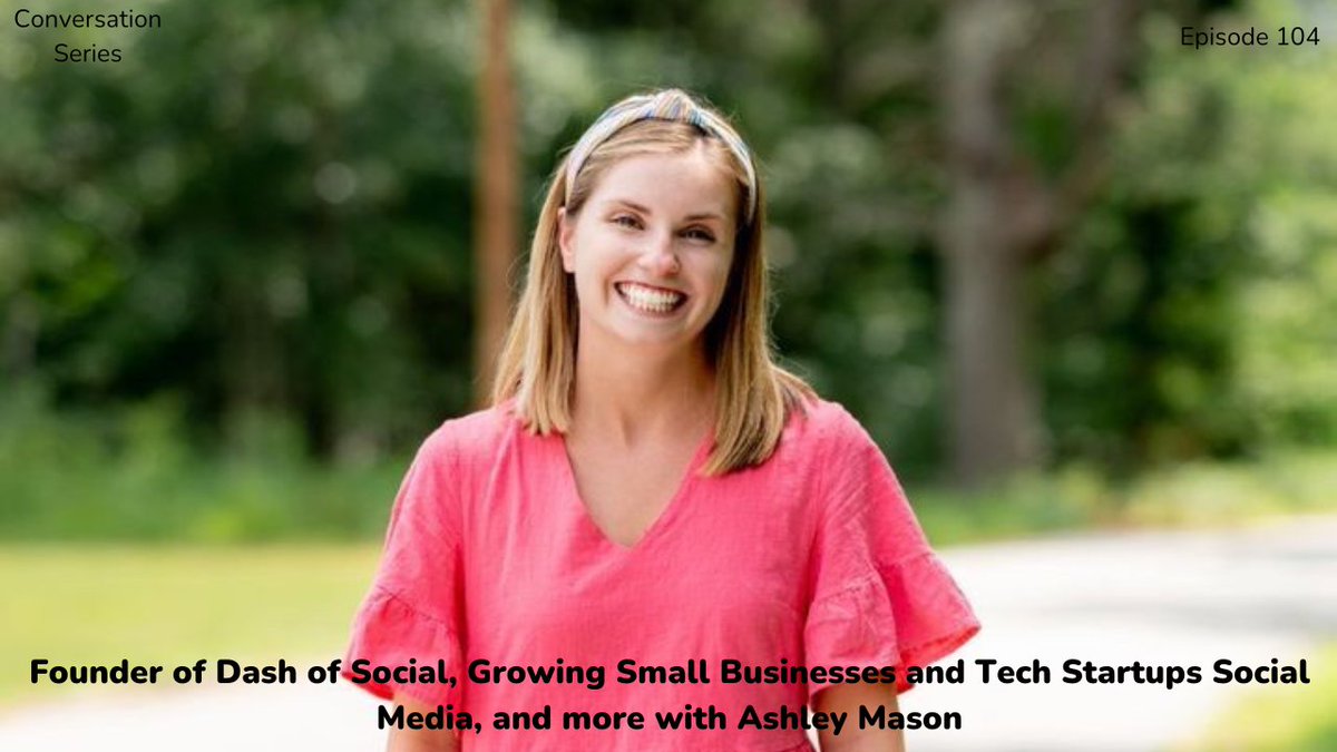 ICYMI: Episode 104 of The Conversation Series #podcast with Ashley Mason, Founder of <a href="/dashofsocial/">Dash of Social</a>, is LIVE on <a href="/YouTube/">YouTube</a> and <a href="/Spotify/">Spotify</a>!       

Listen: bit.ly/4fak8ZX
Watch: bit.ly/3ZtCxep