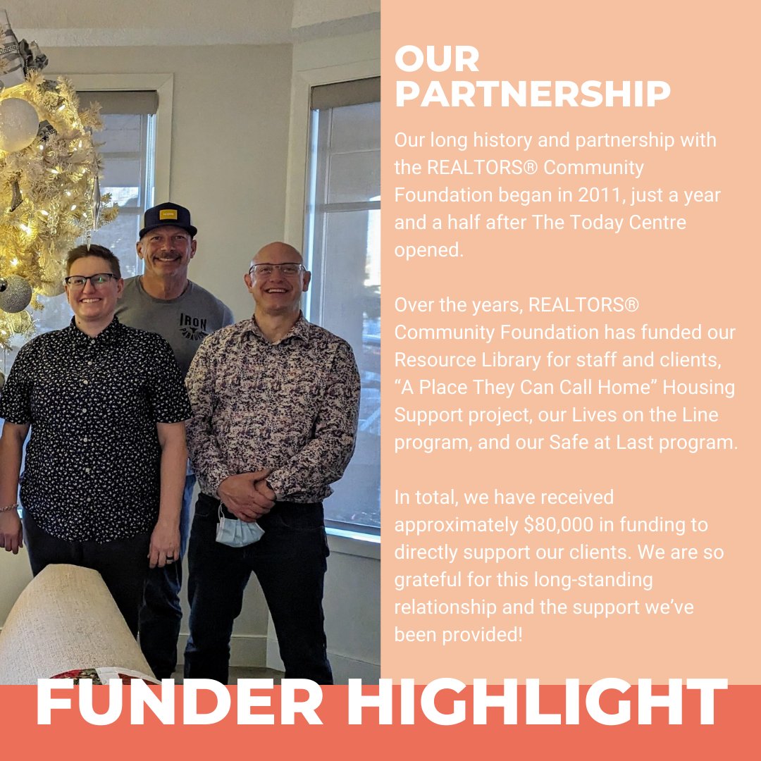 TodayFV's tweet image. FUNDER HIGHLIGHT 🚨

Our long history and partnership with the REALTORS® Community Foundation began in 2011, just a year and a half after The Today Centre opened. 

We are so incredibly grateful for the generosity and support we&apos;ve been provided! @RCFyeg

#FunderHighlight #Funder