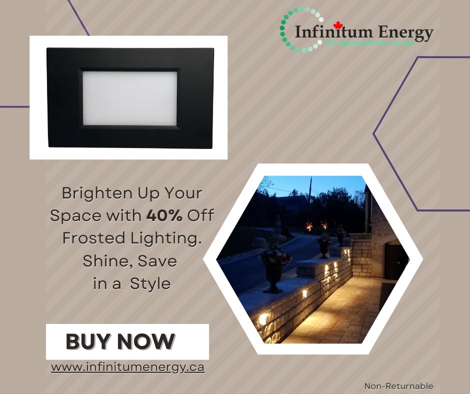 Infinitumenergy's tweet photo. ✨ Step into style and savings! ✨

🛒 Shop now at Infinitum Energy and light up your space!

#LightingSale #LEDStepLight #40PercentOff #InfinitumEnergy
#LEDStepLight #FrostedLED #StepLightDesign #12VLighting #EnergyEfficientLighting #WhiteToneLighting #SelectableLighting https://t.co/bCOzT8Kptd