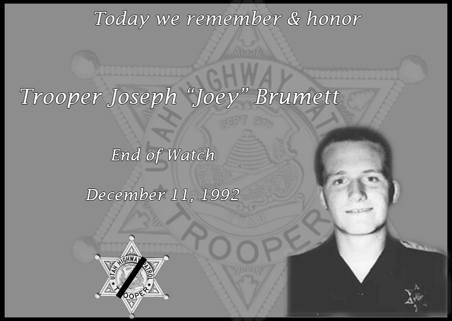 UTHighwayPatrol's tweet photo. Today we remember and honor Trooper Joseph "Joey" Brumett
EOW 12/11/1992
https://t.co/ZerxpFROmE https://t.co/a3duKgUFCB
