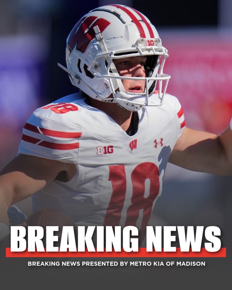 ESPNMadison's tweet image. BREAKING: #Badgers QB Braedyn Locke announced that he is entering the transfer portal.