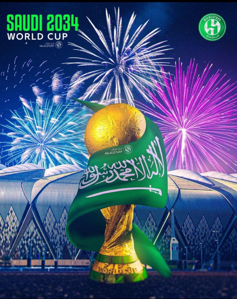 Fafa565's tweet photo. أُبارك لقيادتنا -حفظهم الله- ولجميع أبناء هذا الوطن الغالي استضافة المملكة لمونديال #كأس_العالم_2034 ونقول أهلاً ومرحباً بالعالم في أرض الأمان والسلام 🇸🇦 https://t.co/Zwr6IfrtpJ