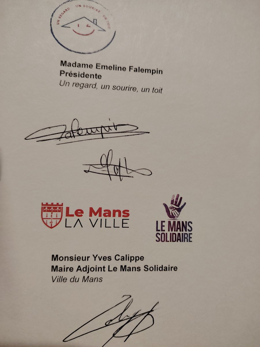 a l'occasion de la soirée du repas pour les personnes en grande précarité l'association est signataire de notre charte Le Mans Solidaire#solidarité <a href="/Eluscecplemans/">Elu-e-s communiste et humaniste Le Mans Métropole</a> <a href="/ElusPSLeMans/">Le Mans Évidemment !</a> <a href="/unccas/">Unccas. Les élus locaux au service des solidarités</a>