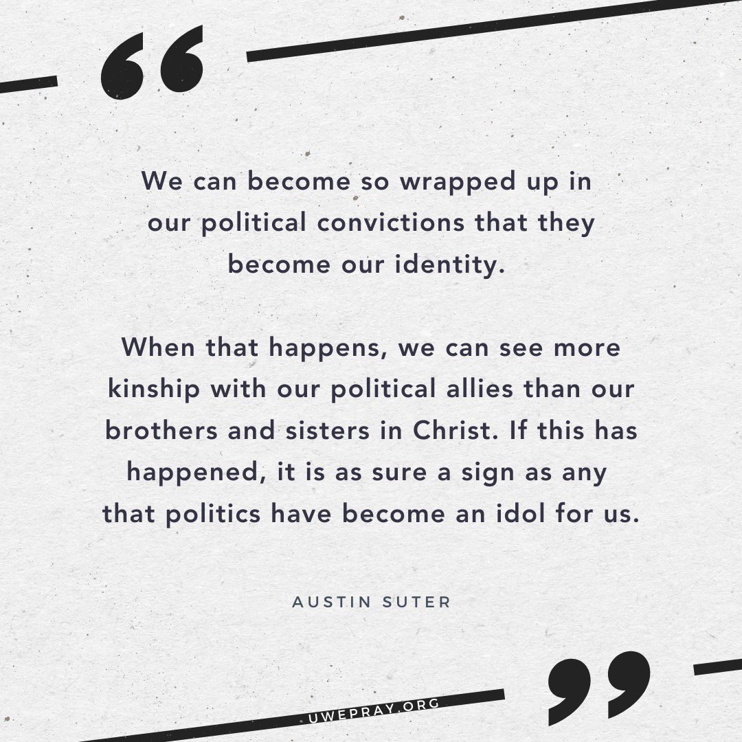 New article!

Austin Suter reflects on the summer series on politics on the UWP podcast and shares seven lessons for responding to the last presidential election.

Read the article here: uwepray.org/united-we-pray…