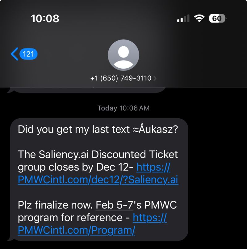 When the polish characters in your name are a perfect spam filter...