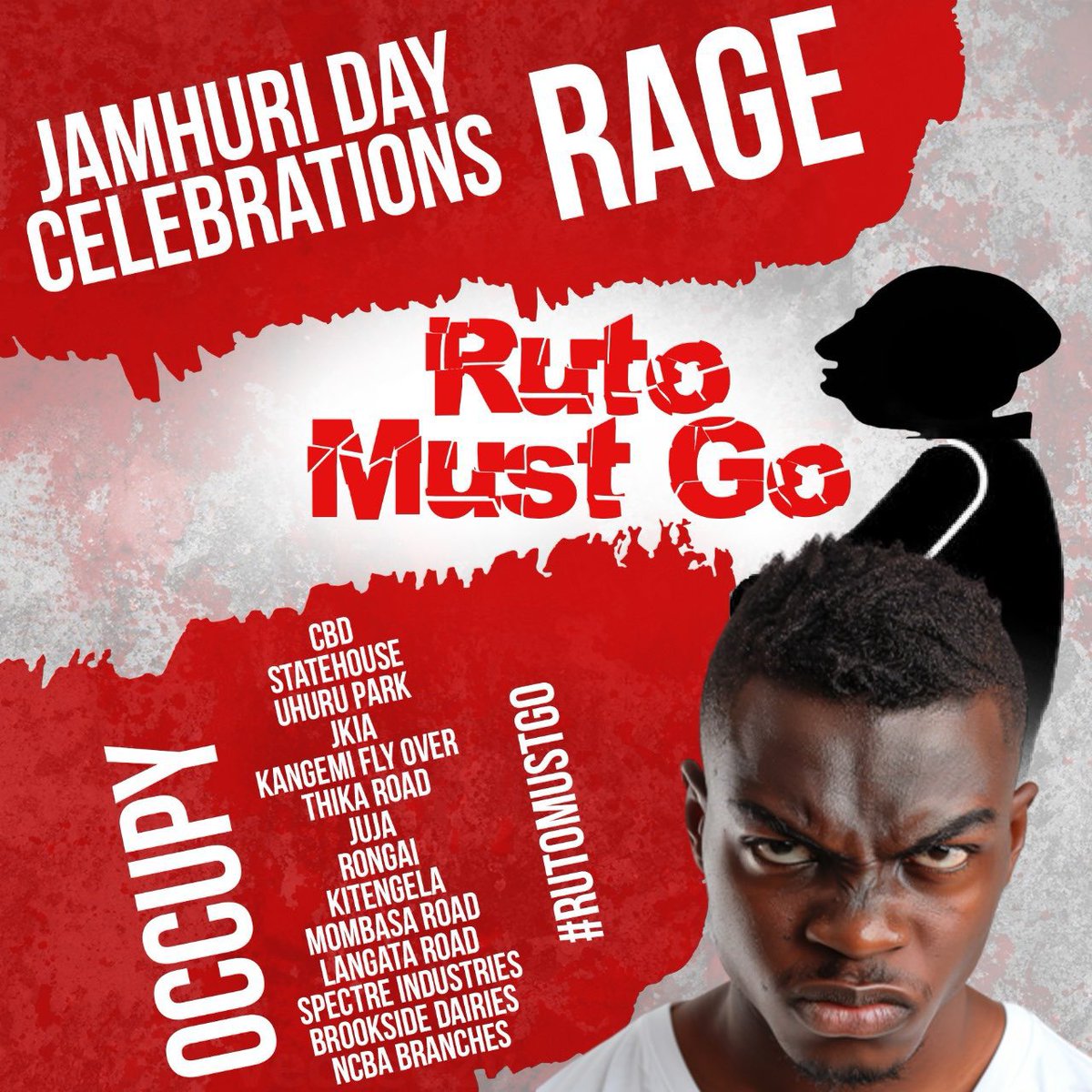 FGaitho237's tweet photo. Tomorrow we are back in the streets. Check your town or area-code on the flyer. Kosa uchekwe. 

#RutoMustGo https://t.co/XSEfdXYx0Z