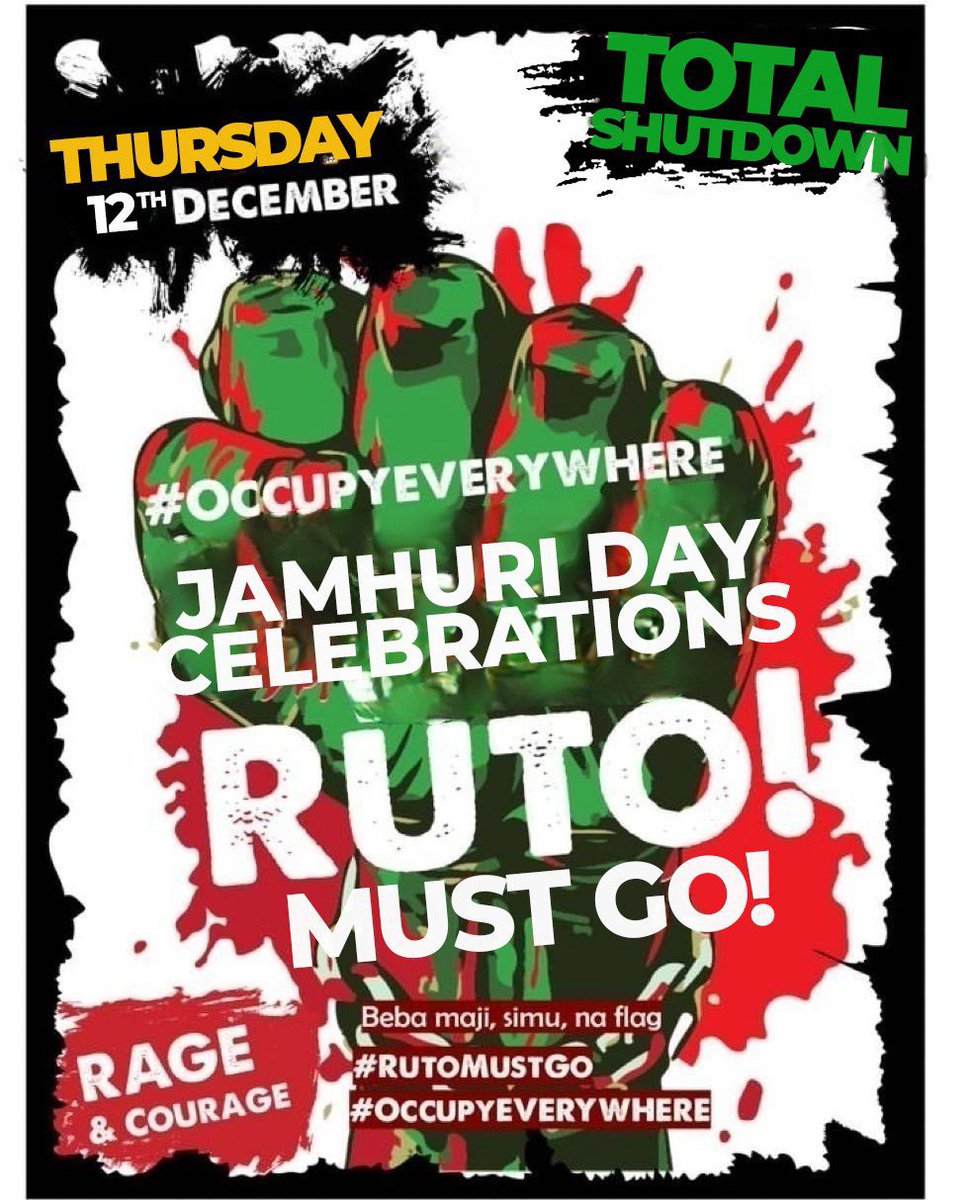 FGaitho237's tweet photo. Tomorrow we are back in the streets. Check your town or area-code on the flyer. Kosa uchekwe. 

#RutoMustGo https://t.co/XSEfdXYx0Z