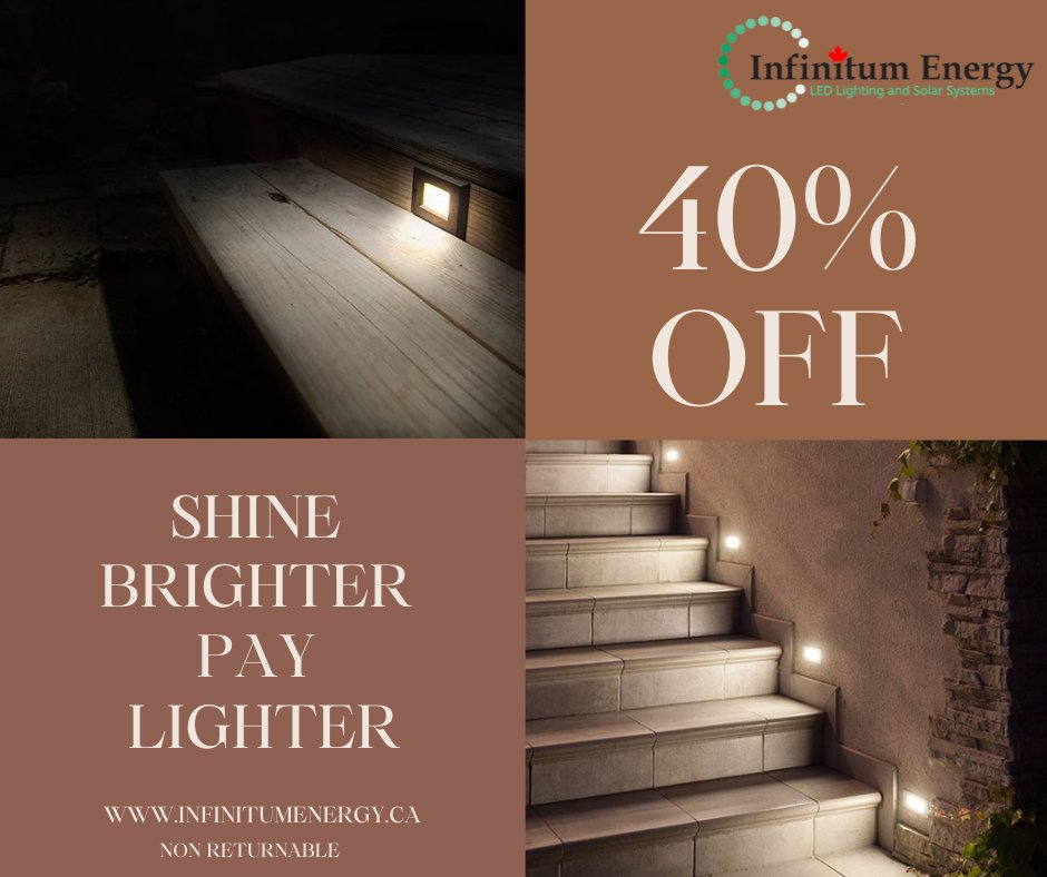 Infinitumenergy's tweet photo. Brighten your steps, lighten your wallet! 💡

🛒 Shop now at Infinitum Energy.

#LEDStepLight #FrostedLED #StepLightDesign #12VLighting #EnergyEfficientLighting #WhiteToneLighting #SelectableLighting #InfinitumEnergy #SaleAlert #40PercentOff #LightingSale #HomeLightingIdeas https://t.co/4Fo7x4tlqZ
