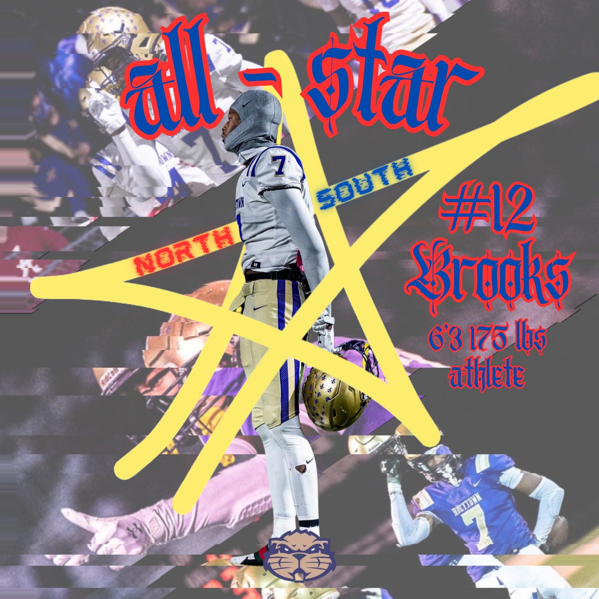 Congrats to J.Q. Brooks for being selected to play in the North / South All - Star Game. The game will be played at 2 pm this Friday, December 13th, at Hancock - Whitney Stadium. Tune in to watch J.Q. and his North teammates put on a show. #AintNoPlaceLikeTheTown