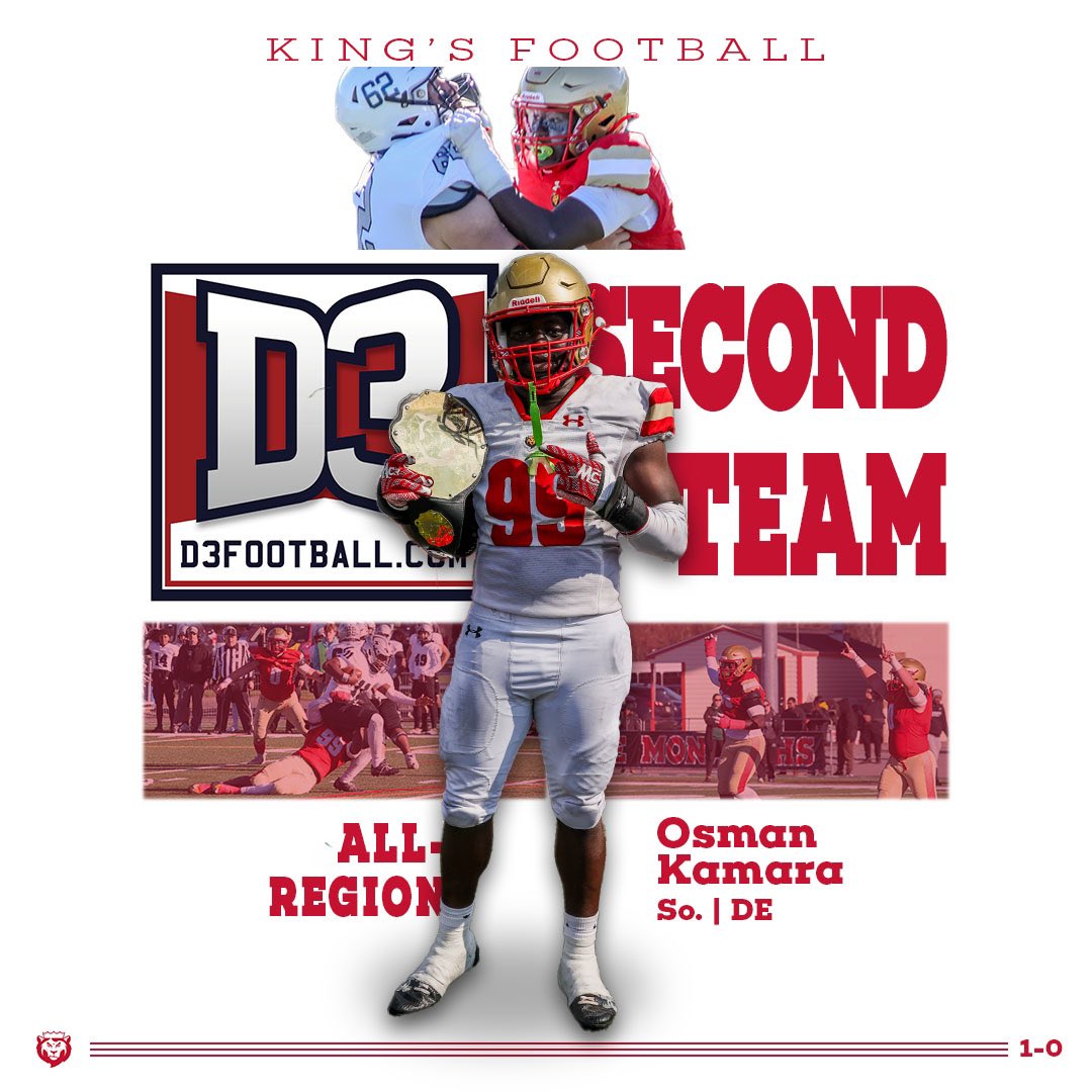 FB | Check out our 6️⃣ D3football.com All-Region 1 honorees below!! Congrats to our MONARCHS for their stellar efforts this season!

#MonarchNation // #EarnTheCrown