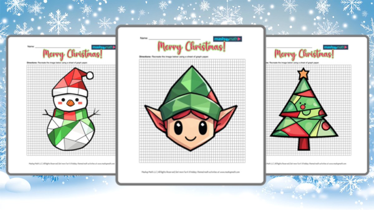 Looking for free Christmas Math Worksheets for students in Grades K-8?  

Check out our brand new worksheet library: mashupmath.com/christmas-math…… 

#ElemMathChat #4thGradeMath #5thGradeMath