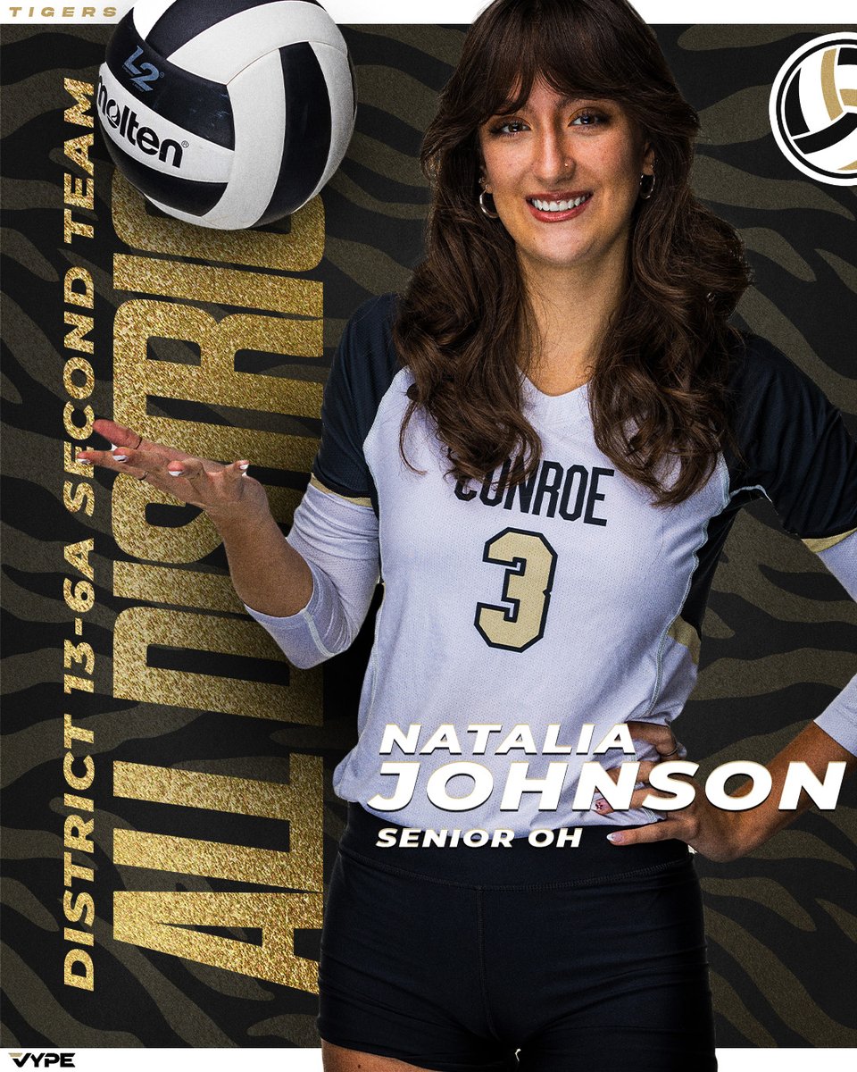 ConroeTigerVB's tweet photo. Congratulations to Natalia Johnson &amp; Prestyn Parish for being selected to the 2nd Team All District for District 13-6A!!!! Seniors going out with a BANG!!
@prestynnicol 

#TURNMEUP #WORKHARDER

@amazyngpix https://t.co/951prJuHJR