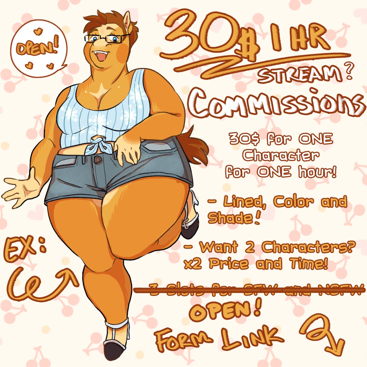 stablepaddock's tweet photo. I'm opening up for 30$ commissions! These are very concise, quick commissions that can be used for pinups, affectionate pieces, and NSFW encounters.  If you want to see examples check out Ko-fi!

Ko-Fi EX: https://t.co/ZlEZn0OVAb

Form Link: https://t.co/3R81369wDv https://t.co/KA2j8gaxqC