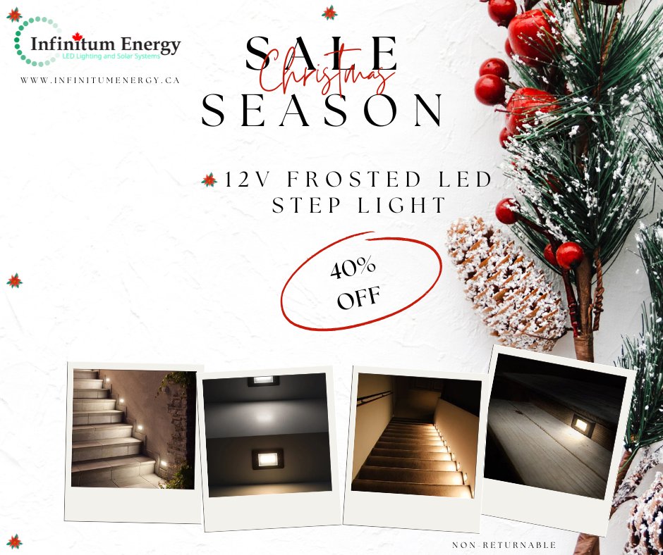 Infinitumenergy's tweet photo. 🌟 Step into elegance and savings! 🌟

🎉 Now 40% OFF! Don’t miss out on this limited-time deal—shop today at Infinitum Energy!

#FrostedLED #StepLightSale #EnergyEfficientLighting #InfinitumEnergy #40PercentOff #ModernLighting #LEDStepLightDesign

https://t.co/5hlMs8cfpo https://t.co/dcADCVcX3x