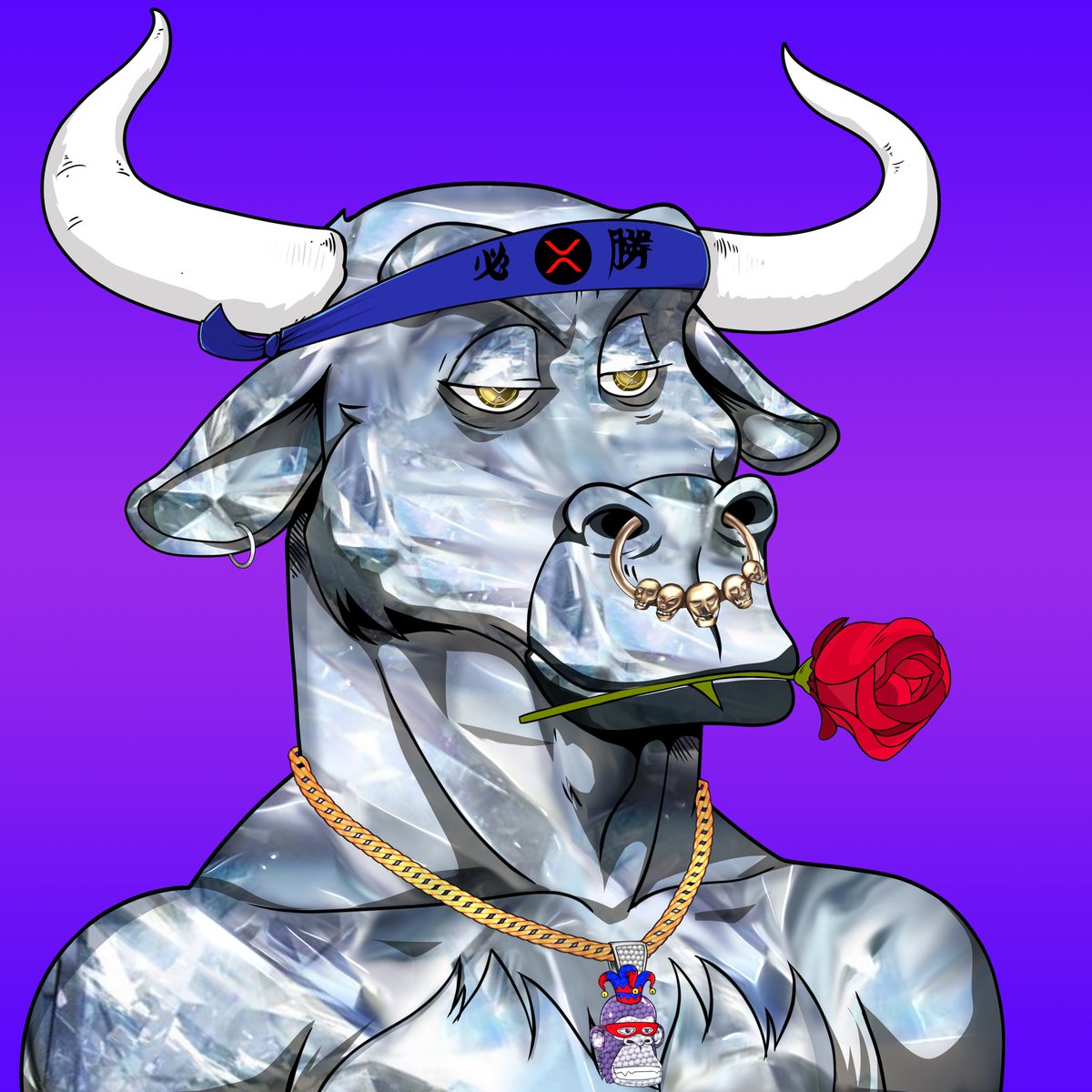 Day 9: Still Bullish AF. Where are my #XRP Diamond hands and Diamond Bulls?! 💎💎💎. Shout out to <a href="/BaysedLabs/">Baysed Labs🍌</a> with this Ape necklace. LFG! 
<a href="/TheXRPBulls/">Club X</a> ##BullishAF 
Zoom in on this… Zoom out on the market