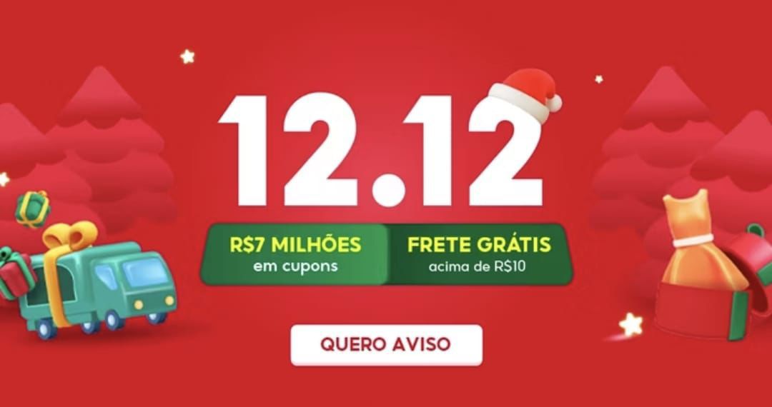 HeloiseNa's tweet photo. LIQUIDA DE NATAL SHOPEE 12.12 🧡🎄

A partir de 19h vai ter cupom sendo liberado de hora em hora pra usar amanhã, hein? Já preparem o carrinhooo!! 🤩

 Com R$7 milhões em cupons
🚚Frete Grátis acima R$10
 Vários produtos com descontos

Confira tudo aqui:
https://t.co/SCs0nekmMI https://t.co/BINvlGym53