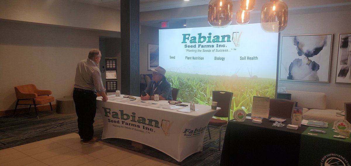 <a href="/KevinElmy/">Kevin R. Elmy, CPAg</a> taking a break at our booth at the Western Canada Soil Conference on Soil Health in Edmonton. Excellent speakers and lots of quality learning.