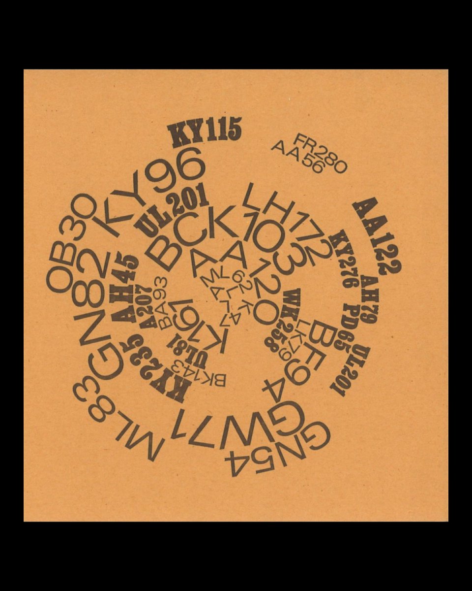 Ian Hamilton Finlay, Sea-Poppy 1 (Fishing Boat Letters and Numbers), 1968