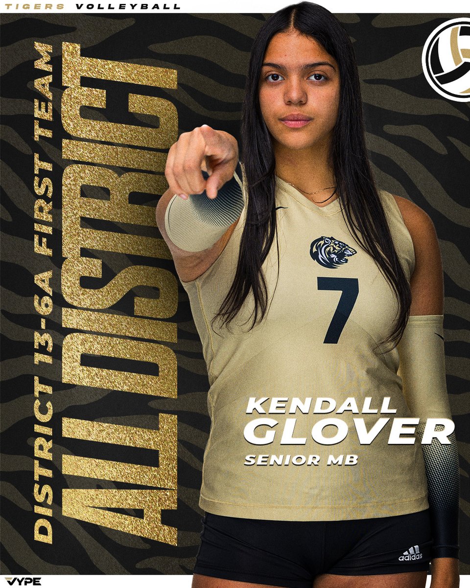 ConroeTigerVB's tweet photo. Congratulations to Kendall Glover for being selected to the 1st Team All District for District 13-6A!!!! OH YEAA!!
@KGlover2025 

#TURNMEUP @WORKHARDER

@amazyngpix https://t.co/VDS8ns9LVu