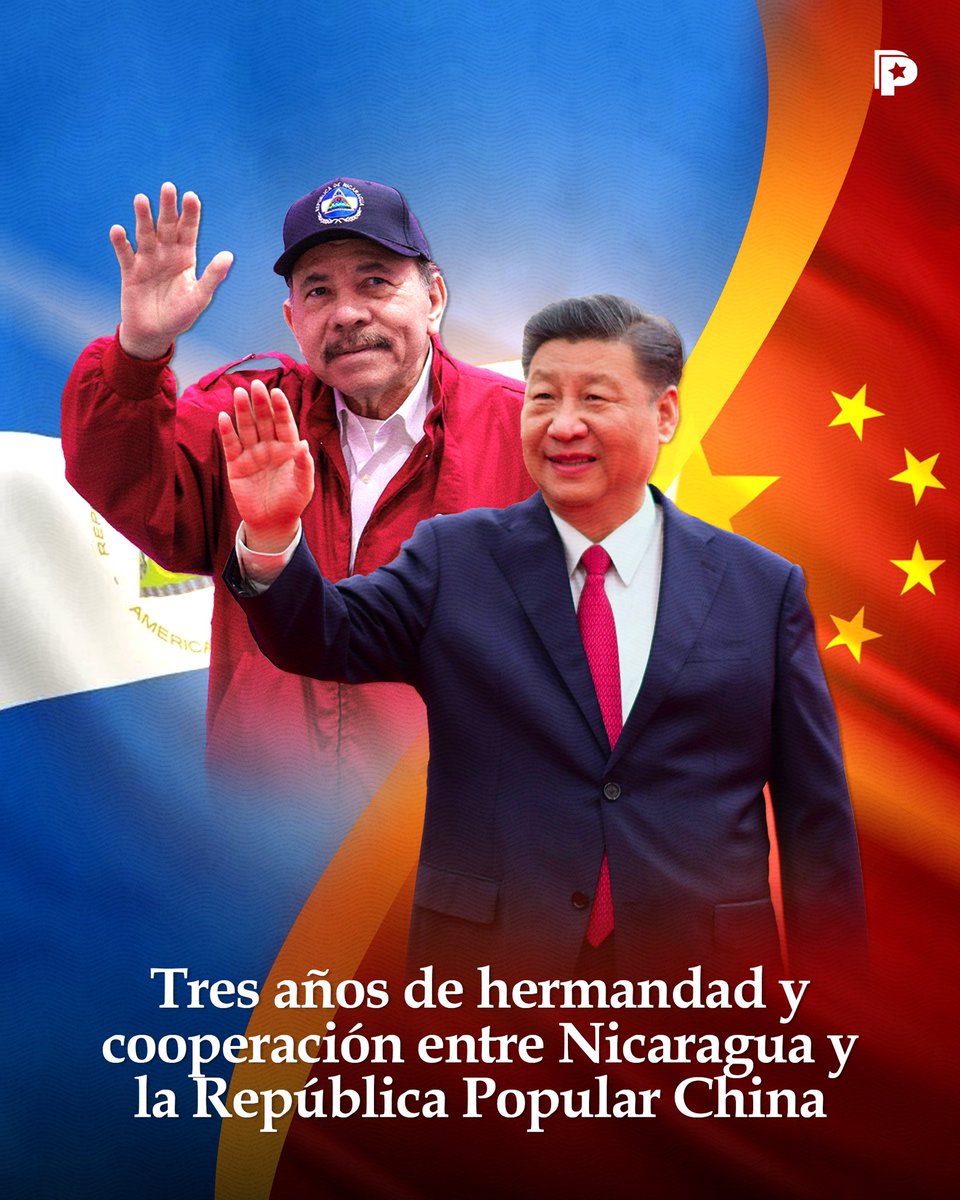 🇳🇮🇨🇳 #Nicaragua y la República Popular #China celebran con orgullo el tercer aniversario del restablecimiento de sus relaciones diplomáticas, un momento histórico que ha fortalecido los lazos de hermandad, cooperación y solidaridad entre ambos pueblos y gobiernos.
