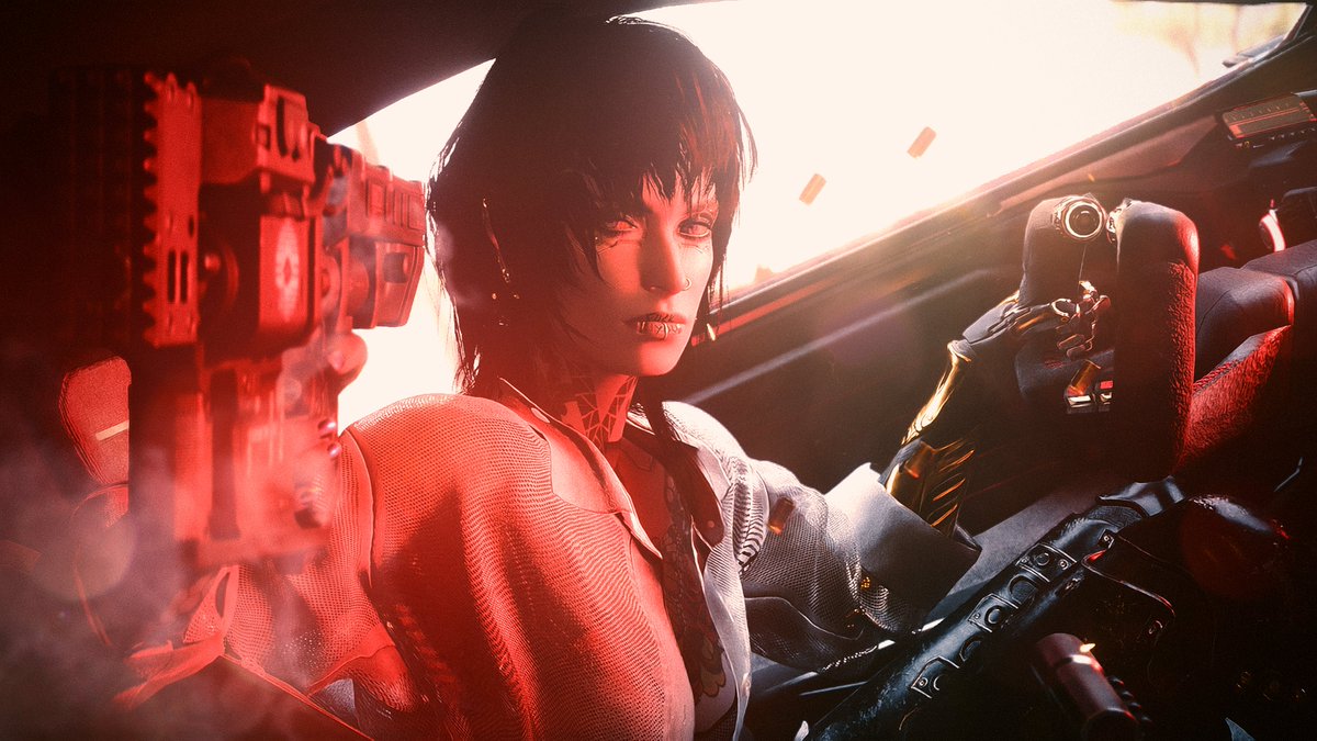 xXRariiXx's tweet photo. you can take pics shooting an driving something i hoped for when vehicle combat was introduced

#Cyberpunk2077 #PhantomLiberty #VirtualPhotography #Cyberpunk2077photomode https://t.co/sK6nzoUZZ7
