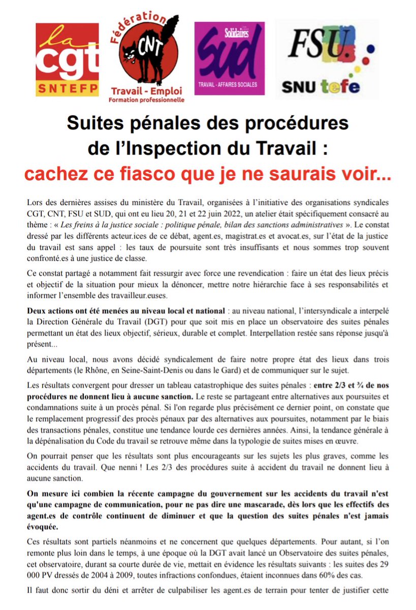 CGT Ministère du Travail tweet media