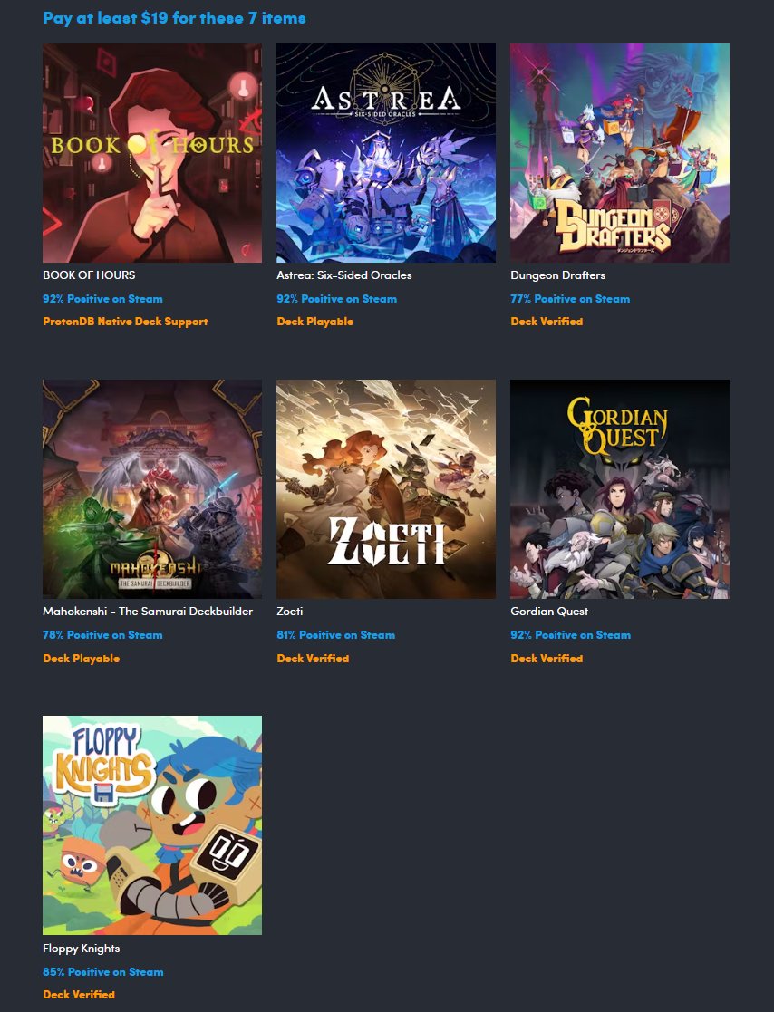 Wario64's tweet photo. Humble Games Re-Bundle: Devious Deckbuilders ($19 - available for 2 days) https://t.co/vdDEFWZZpN 

more limited time bundles: https://t.co/ofcaaORYYZ #ad https://t.co/SqM6Rys65o
