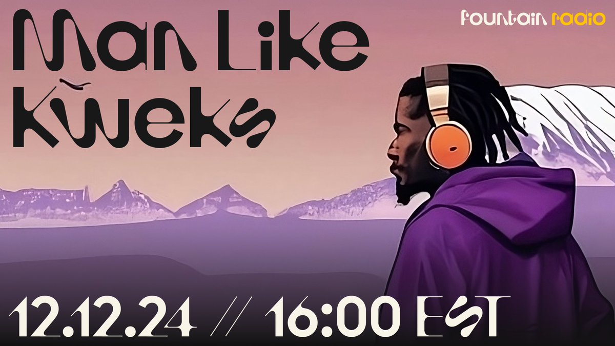 Fountain (@fountain_app) on Twitter photo Tomorrow, <a href="/manlikekweks/">Man Like Kweks 🇹🇿⚡️🟣🏔️</a> will be taking over Fountain Radio to share beats from artists in Tanzania and across Africa (plus some other hidden gems).
TUNE IN:
Thursday at 16:00 EST 🗓️ Tomorrow, <a href="/manlikekweks/">Man Like Kweks 🇹🇿⚡️🟣🏔️</a> will be taking over Fountain Radio to share beats from artists in Tanzania and across Africa (plus some other hidden gems).
TUNE IN:
Thursday at 16:00 EST 🗓️