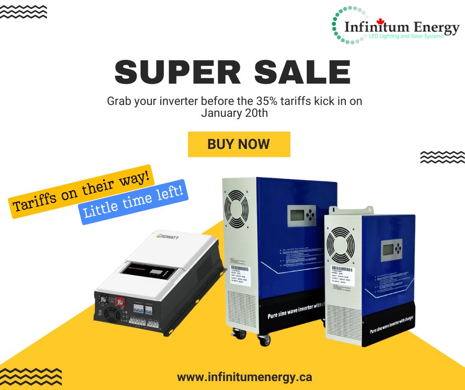Infinitumenergy's tweet photo. ⚡ Power your world, anywhere! ⚡

#PureSineWaveInverter #OffGridPower #InverterSale #InfinitumEnergy #SustainableLiving #PureSineWaveInverter #3000WInverter #InverterCharger

https://t.co/5hlMs8cfpo https://t.co/2bgltLS2nm
