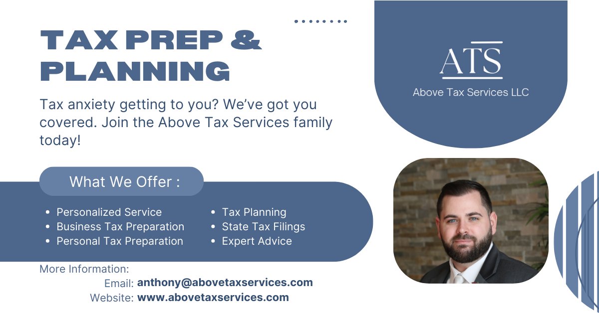 ACani92's tweet photo. Tax season is approaching! Are you ready? 
Let me help handle the stress of tax prep, so you can focus on what truly matters. 
Contact me today and experience hassle-free tax preparation! 💼 #TaxPreparation #StressFreeTaxes https://t.co/00k5DmPxht