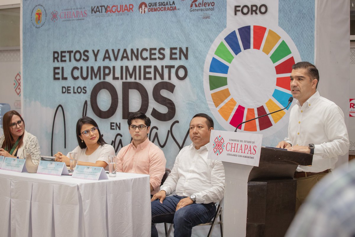 Asistí al foro “Retos y Avances en el Cumplimiento de los ODS en Chiapas”, organizado por la diputada <a href="/KatyAguiar_/">Katy Aguiar</a>, presidenta de la Comisión de Desarrollo Social y de Seguimiento al Cumplimiento de los Objetivos de Desarrollo Sostenible de la LXIX Legislatura.