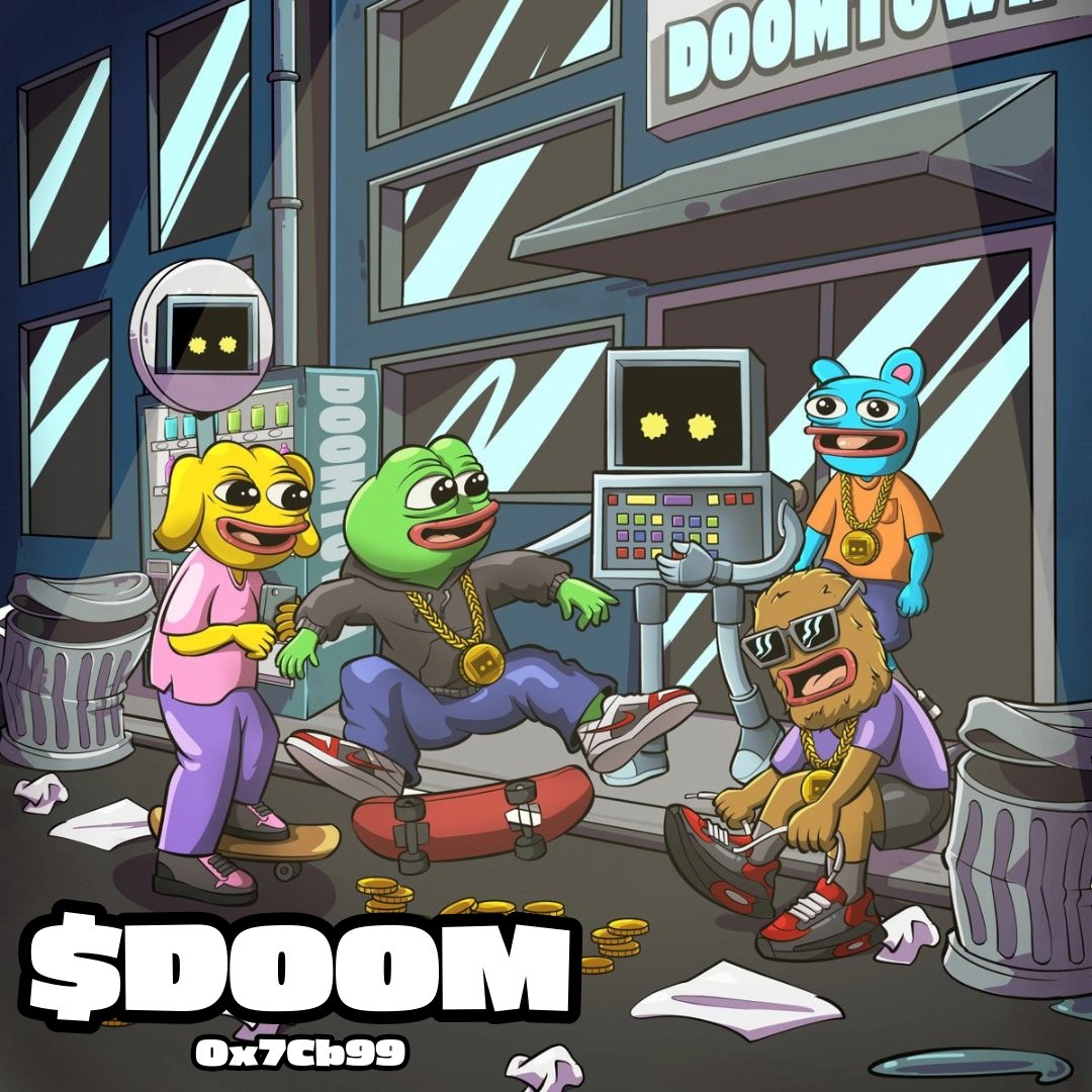 G0bliin0id's tweet photo. @cryptopollix3 @Noahhweb3 @DOOMbotCTO $DOOM hanging out with the #boysclub in #doomtown! https://t.co/gOhGYMAP2T