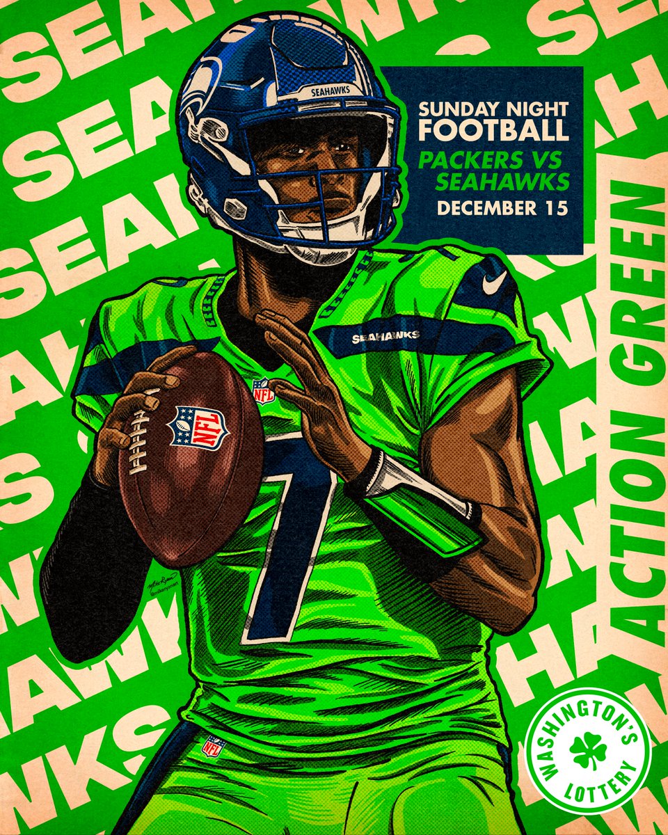 Seahawks's tweet photo. Action Green under the lights.

#GoHawks x @walottery https://t.co/HwT4gKLOc5