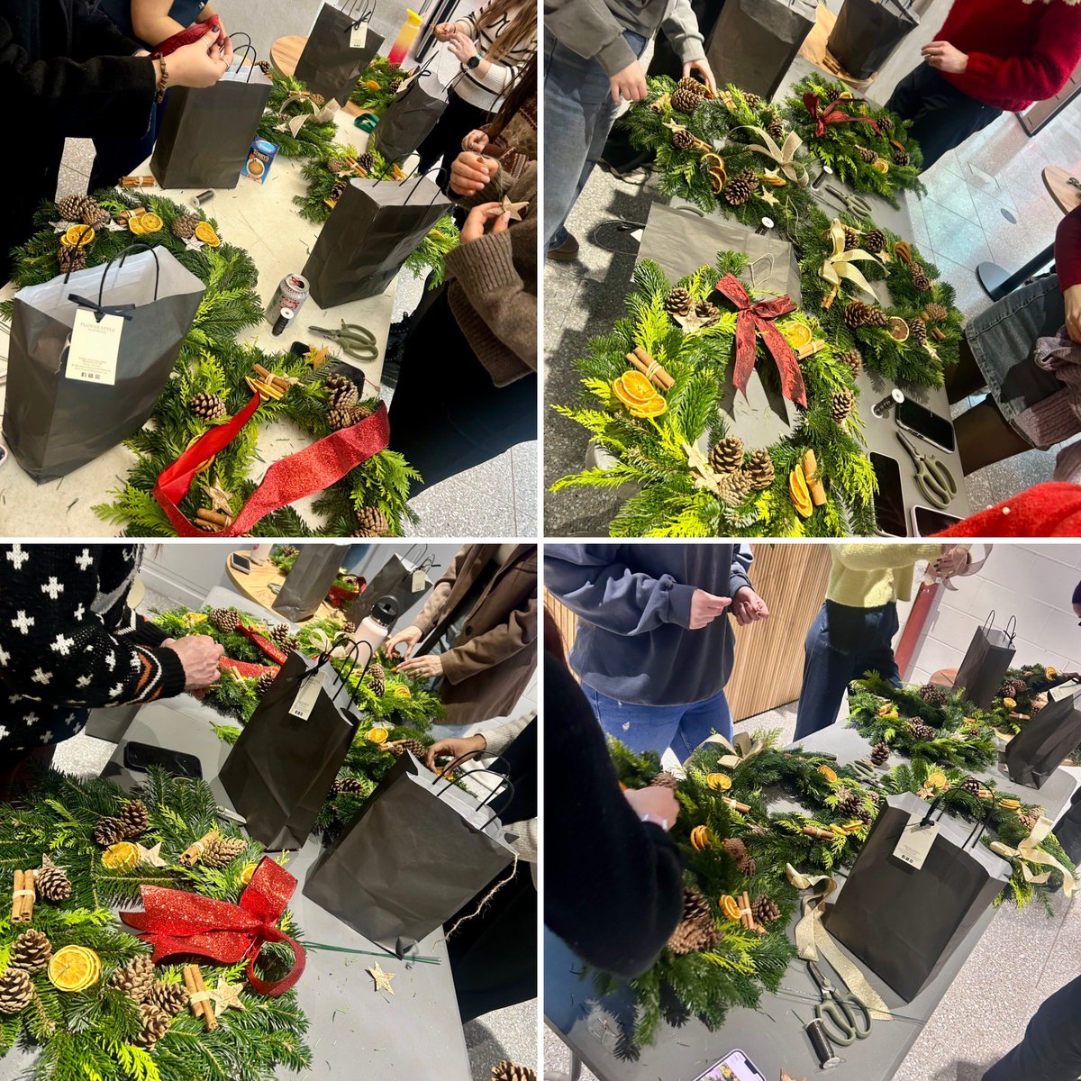 FlowerStyleMcr's tweet photo. Our final festive wreath making classes of 2024! #feelingfestive #christmaswreath #freshsprucewreath #funatwork #wppmanchestercampus
@WPP https://t.co/ohFjmWAc8L